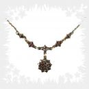 Cute drippy original Bohemian garnet necklace // ГРАНАТ 069