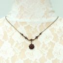 Cute drippy original Bohemian garnet necklace // ГРАНАТ 069