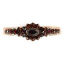 Vintage garnet bangle with Vienna engravings in Victorian style