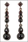Cute garnet earrings w/14ct gold studs