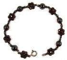 Vintage garnet flower bracelet