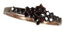Vintage engraved garnet bangle