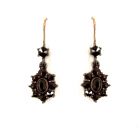 small oval Bohemian garnet earrings