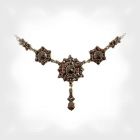 Gorgeous Original Bohemian garnet drop necklace
