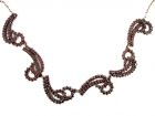 Curled Bohemian garnet necklace with 216 handset Bohemian garnets /L