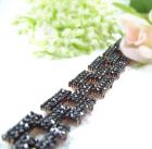 Breathtaking Bohemian Art-Déco style garnet bracelet
