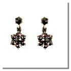Sweet Bohemian garnet flower earrings