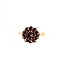 Petite round Bohemian garnet ring size 8 1/2