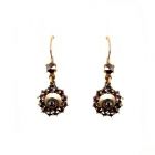 Original round Bohemian garnet earrings