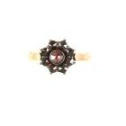 Bohemian garnet round ring // ГРАНАТ