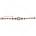Bohemian garnet bracelet with shell cameo