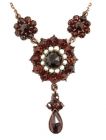 Granatcollier mit Perlchen