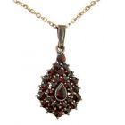 Bö.Granat Anhänger Tropfen incl.Kette
