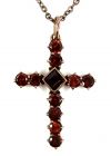 Vintage genuine garnet cross pendant