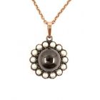 Garnet Pendant & seed pearls