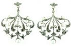Marcasite Pearl Earrings