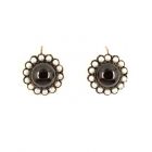Garnet Earrings & seed pearls