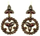 Garnet Star Earrings
