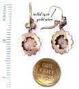 Dangling garnet flower earrings w/14ct gold wires