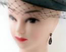 Vintage rosecut garnet drop earring