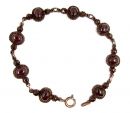 Vintage oval cabouchon garnet bracelet