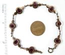 Vintage oval cabouchon garnet bracelet