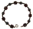 Vintage garnet flower bracelet