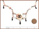 Vintage garnet heart festoon necklace