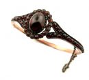 Vintage oval garnet bangle Victorian style