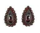 Rare old Vintage garnet drop earrings/screws in Victorian style