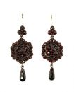 Vintage garnet briolett earrings w/14ctgold wires in Victorian style
