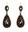 Vintage garnet earrings w/14ctgold wire Victorian style