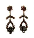 Vintage garnet earrings w/14ctgold wire in Victorian style