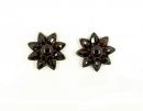 Vintage garnet earrings w/14ctgold studs Victorian style