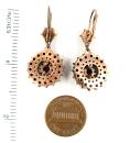 Bohemian round pending garnet earrings