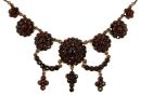Vintage garnet festoon necklace in Victorian style