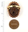 Big impressive oval cabouchon garnet ring
