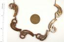 Vintage Bohemian garnet curved necklace