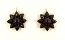 Vintage garnet star earrings w/14ctgold wire Victorian style