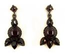 (LADE) Vintage garnet earrings Victorian style