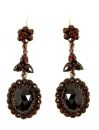Vintage oval garnet earrings w/14ct gold wire in Victorian style