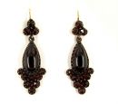 Vintage garnet earrings *w/14ctgold wire in Victorian style