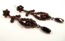 Vintage garnet earrings w/14ct gold wires and briolettes