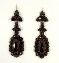 Vintage garnet earrings *w/14ct gold wires in Victorian style