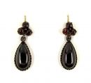 Vintage garnet earrings w/14ct gold wires Victorian style
