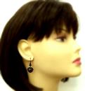 Vintage garnet cabouchon heart earrings
