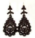 Vintage garnet earrings *w/14ct gold wires Victorian style