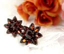Vintage garnet earrings Victorian style