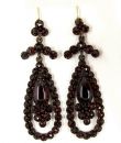 Vintage garnet earrings *w/14ct gold wires Victorian style