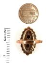 Vintage garnet cabouchon marquis ring